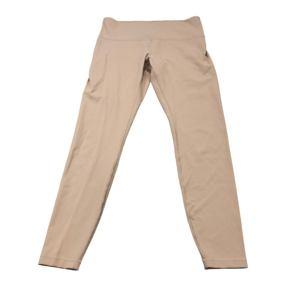 Lululemon Wunder Train High-Rise Ribbed Tight 25" Tauptastic Leggings Size 12